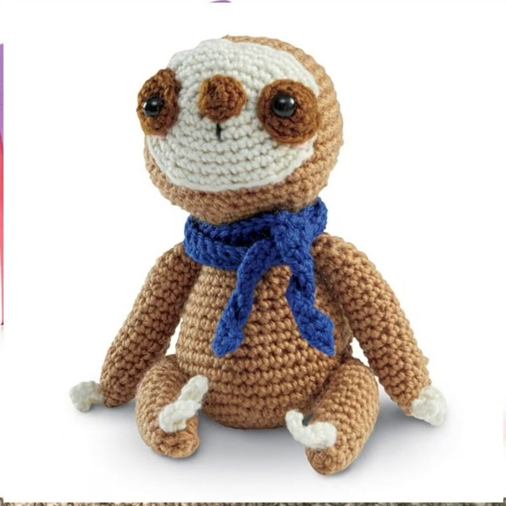 New! Sealed! Loops & Threads Crochet Kit. Crochet Sloth Simon New